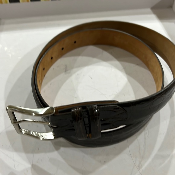 NWOT W. Kleinberg Men’sgenuine crocodile belt BROWN Size 44